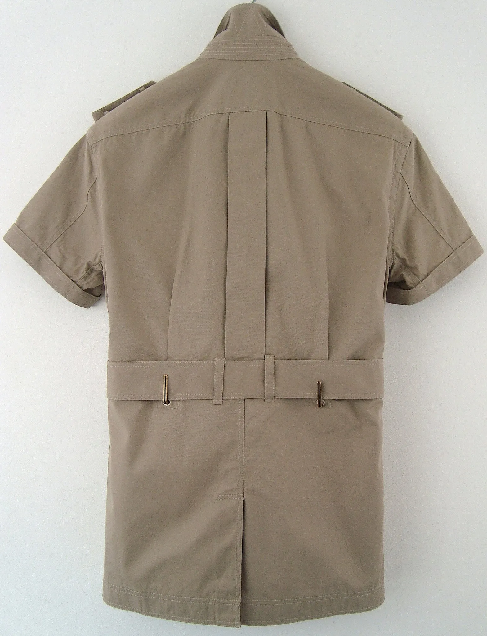 2011 Short-Sleeve Tailored Military Jacket with Metal Details