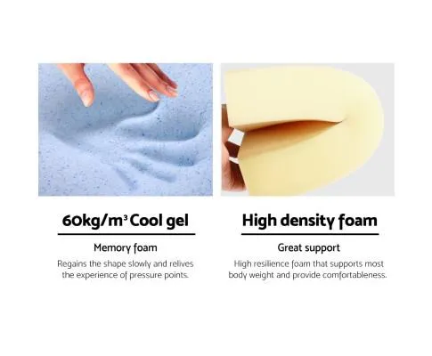 2X Memory Foam Wedge Pillow Neck Back Support with Cover Waterproof Blue