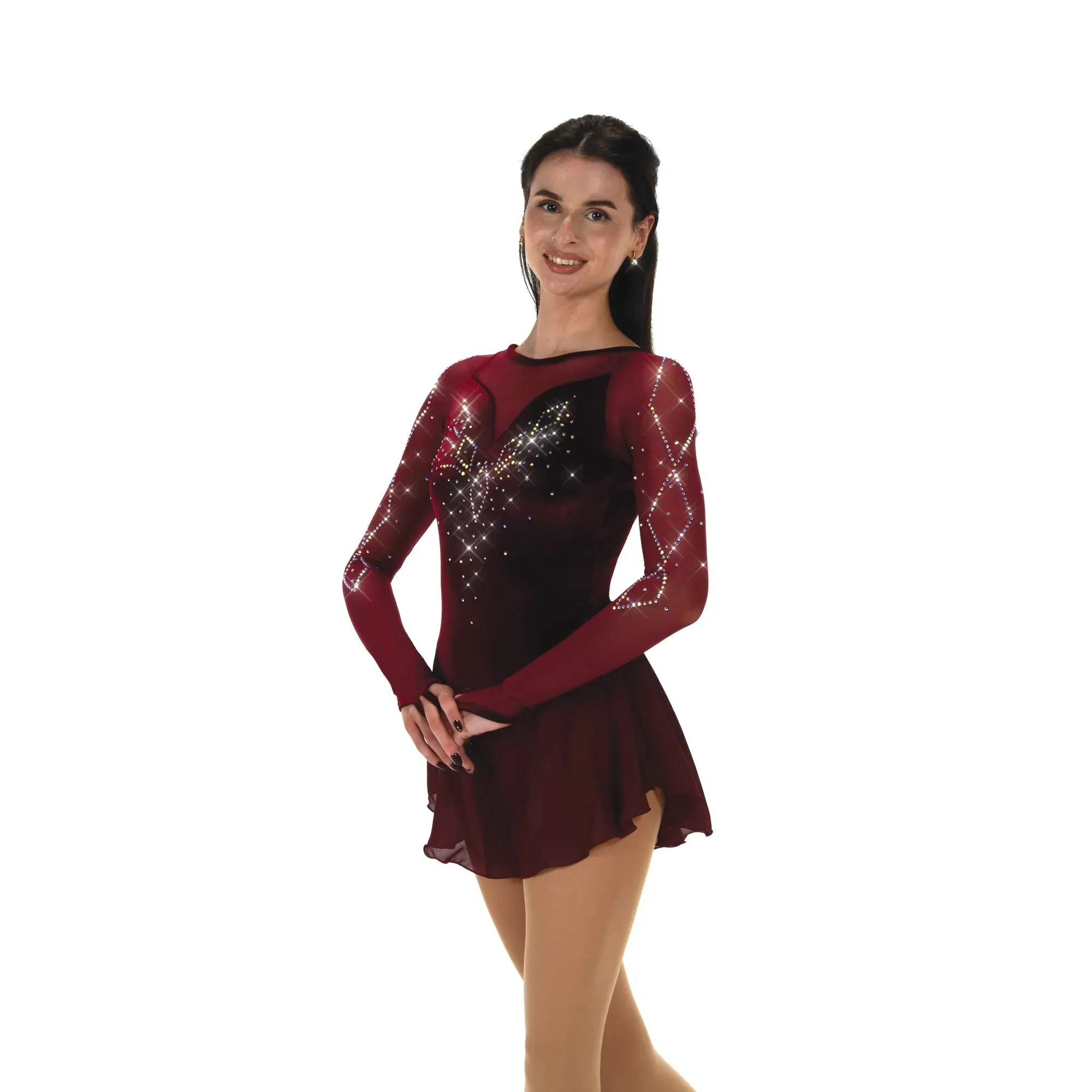 525 Figure Skating Diamondescent Dress Black or Wine