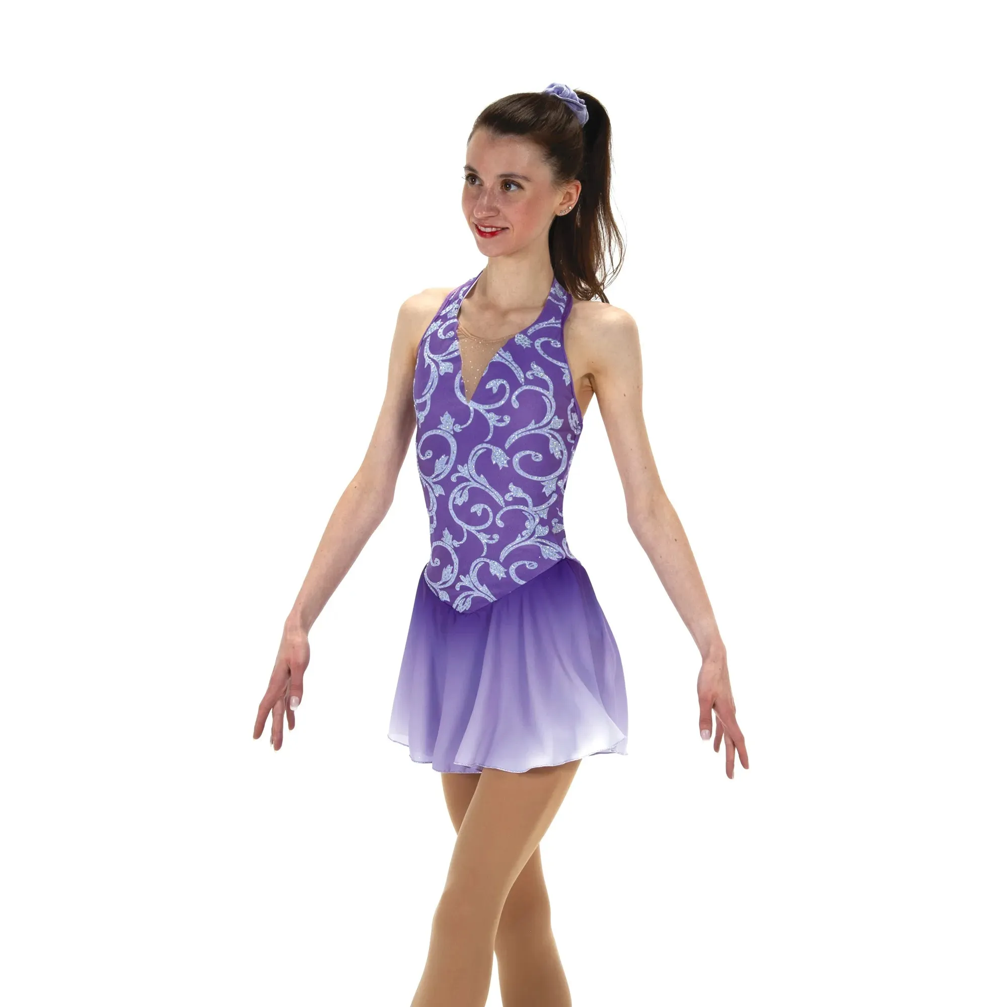 555 Figure Skating Swaying Violets Dress