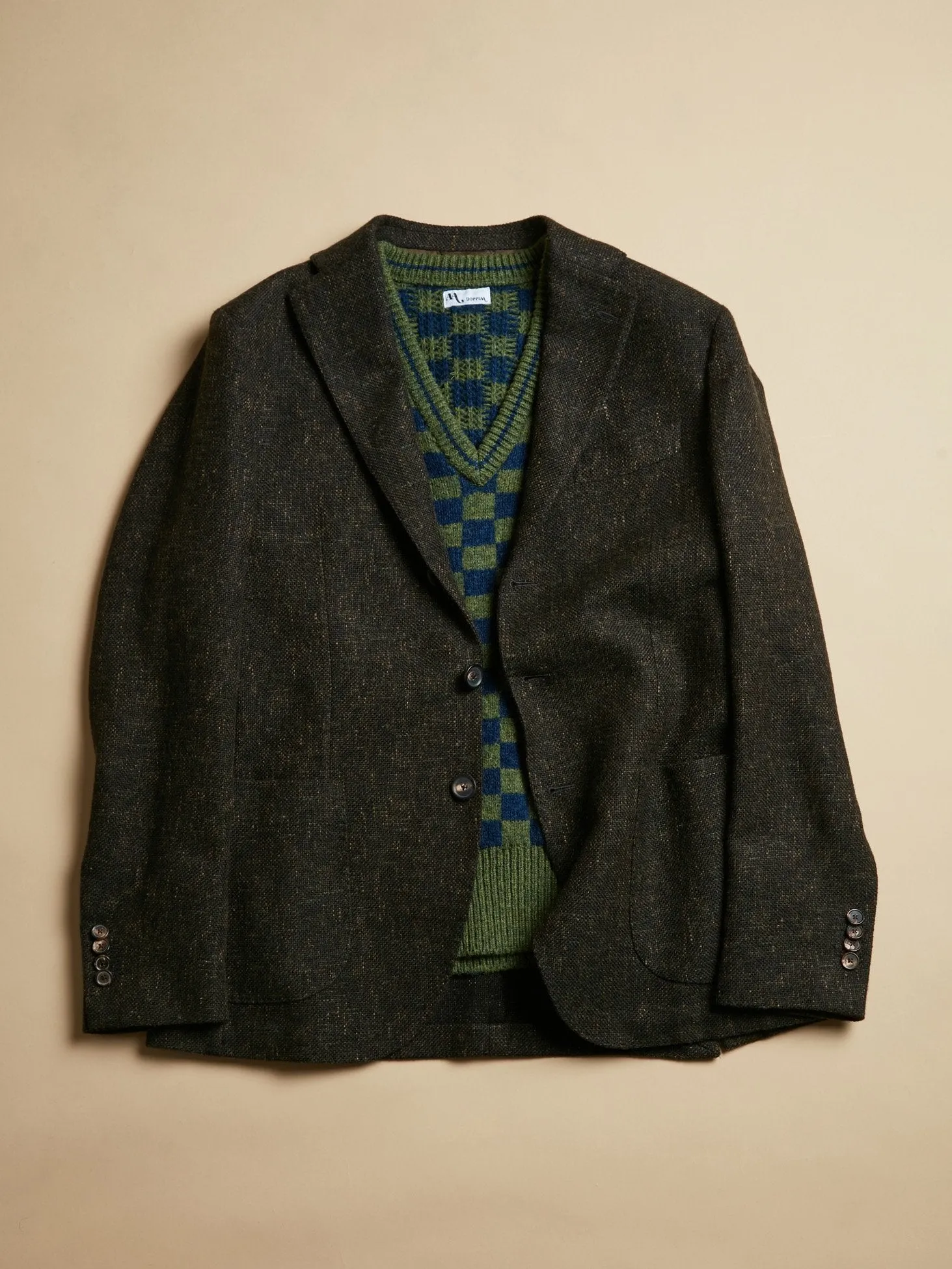 AANZIO GREEN BLAZER WITH POCKETS