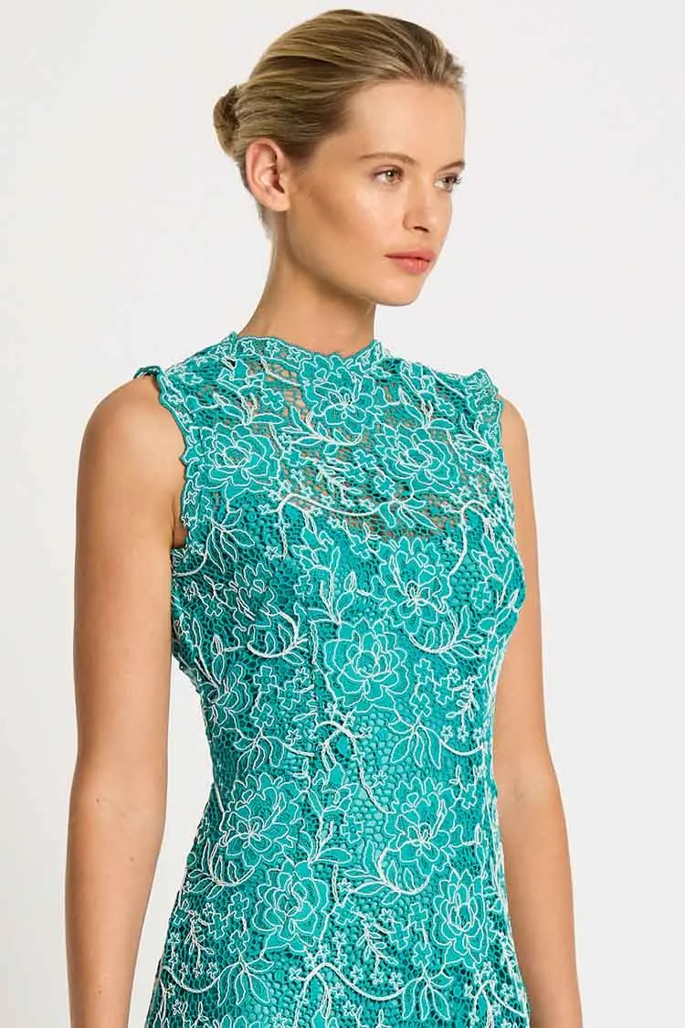 Alessia Shift Dress in Turquoise