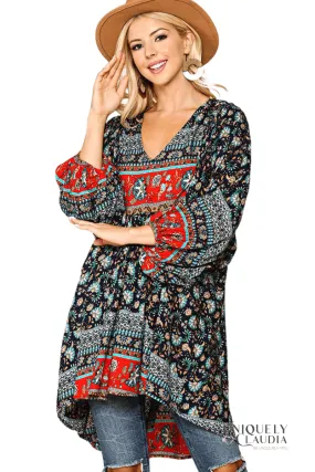 Amirah Navy Mix Tunic