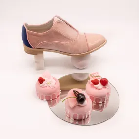 ANGEL FOOD Pink Velvet Oxfords