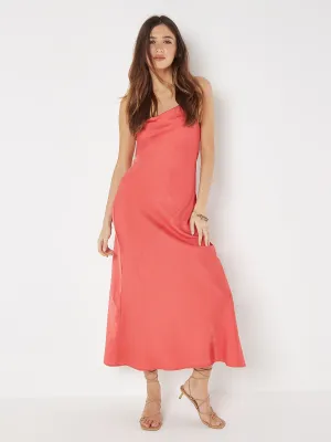 APRICOT - Backless Satin Slub Maxi Dress - 831247 - FINAL SALE