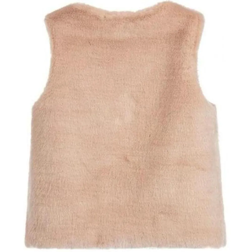 Apricot Faux Fur Gilet