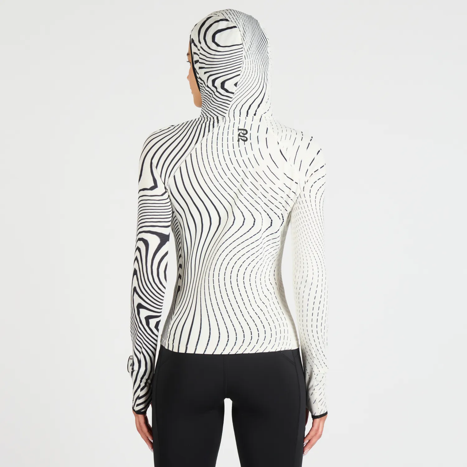 AuraGrid™ Hooded Performance Top - Topograph Print