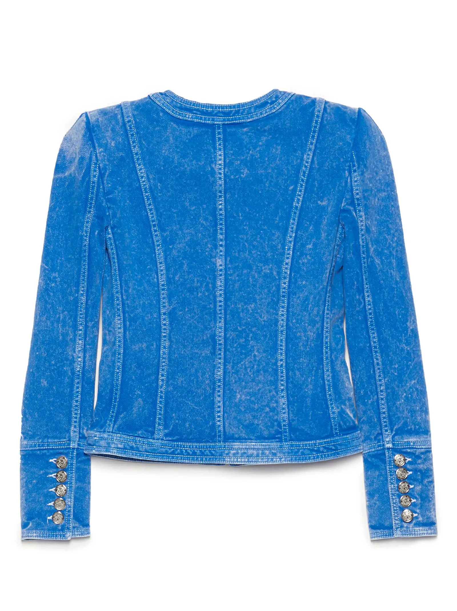 Balmain Cropped Denim Jacket