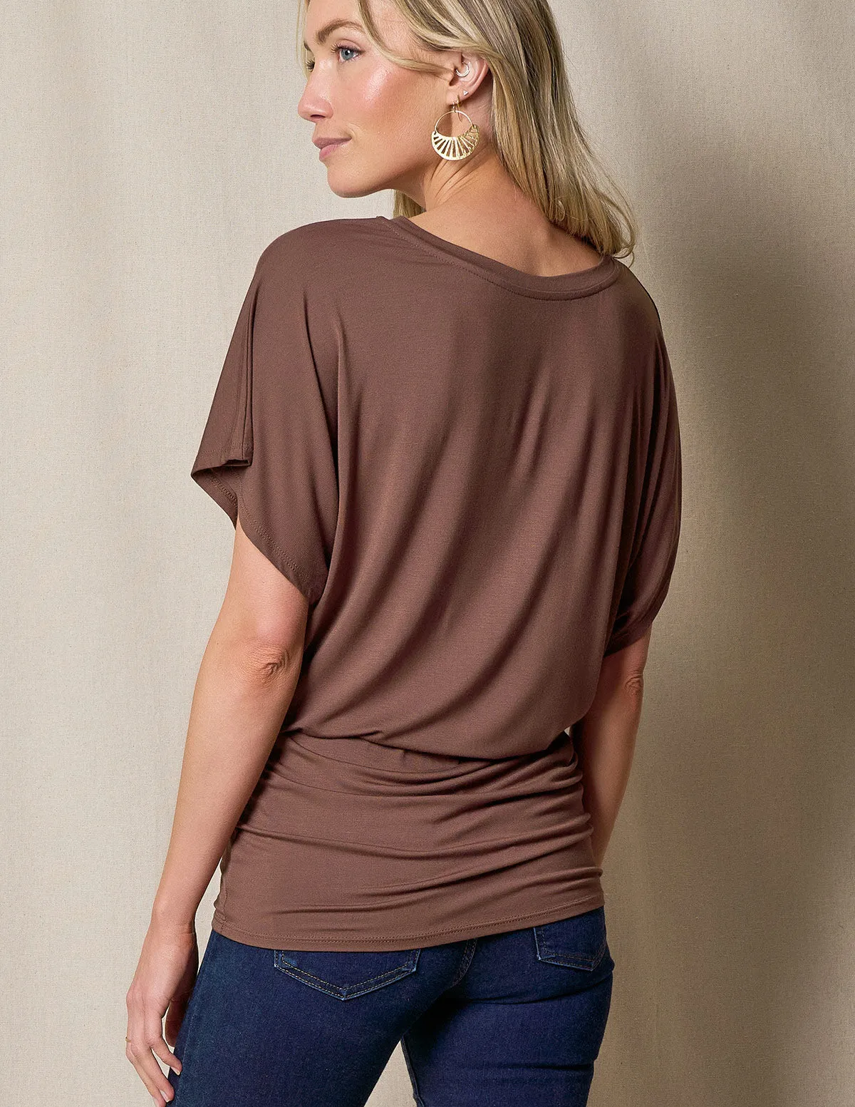 Bamboo Dolman Tunic - Chocolate