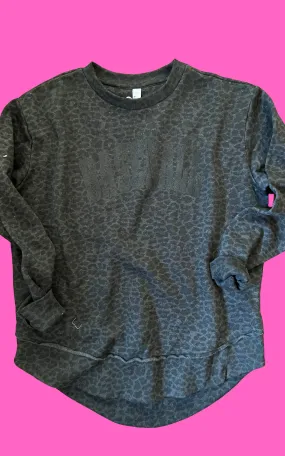 Baseball Leopard Weekend Fleece Tunic - FINAL SALE*