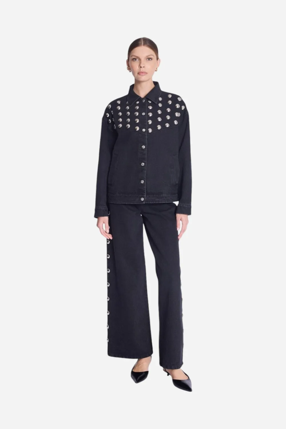 Bernice Vivi Studded Jacket Black