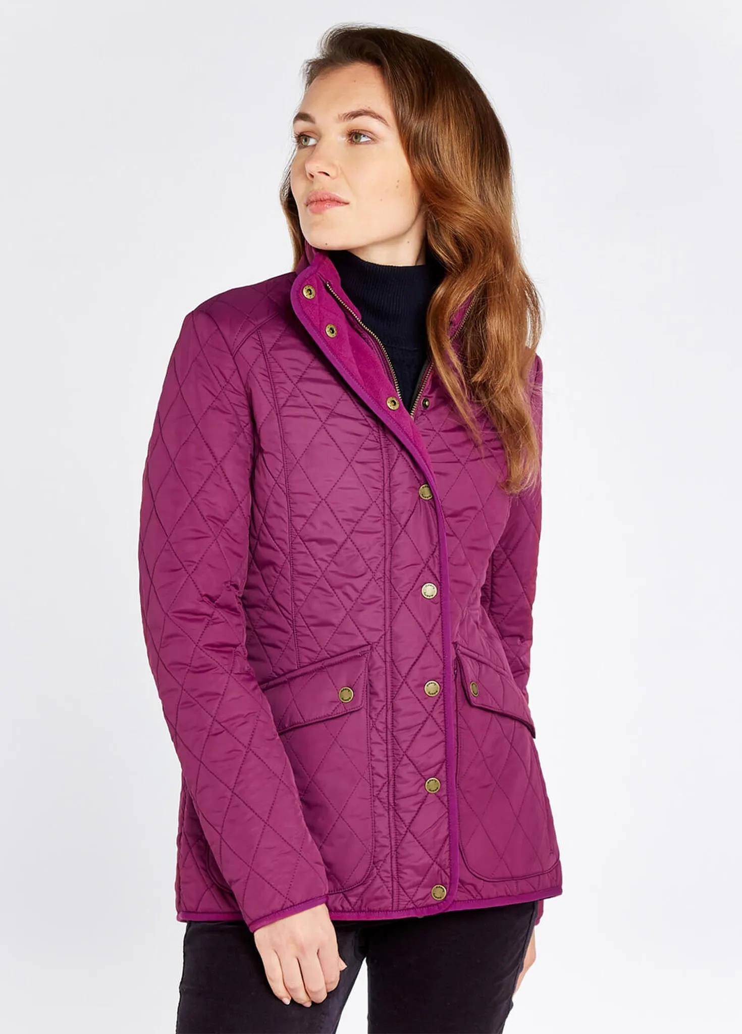 Bettystown Quilted Coat - Berry