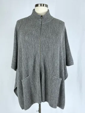 Beyond Threads Size Open Ash Gray Poncho NWT