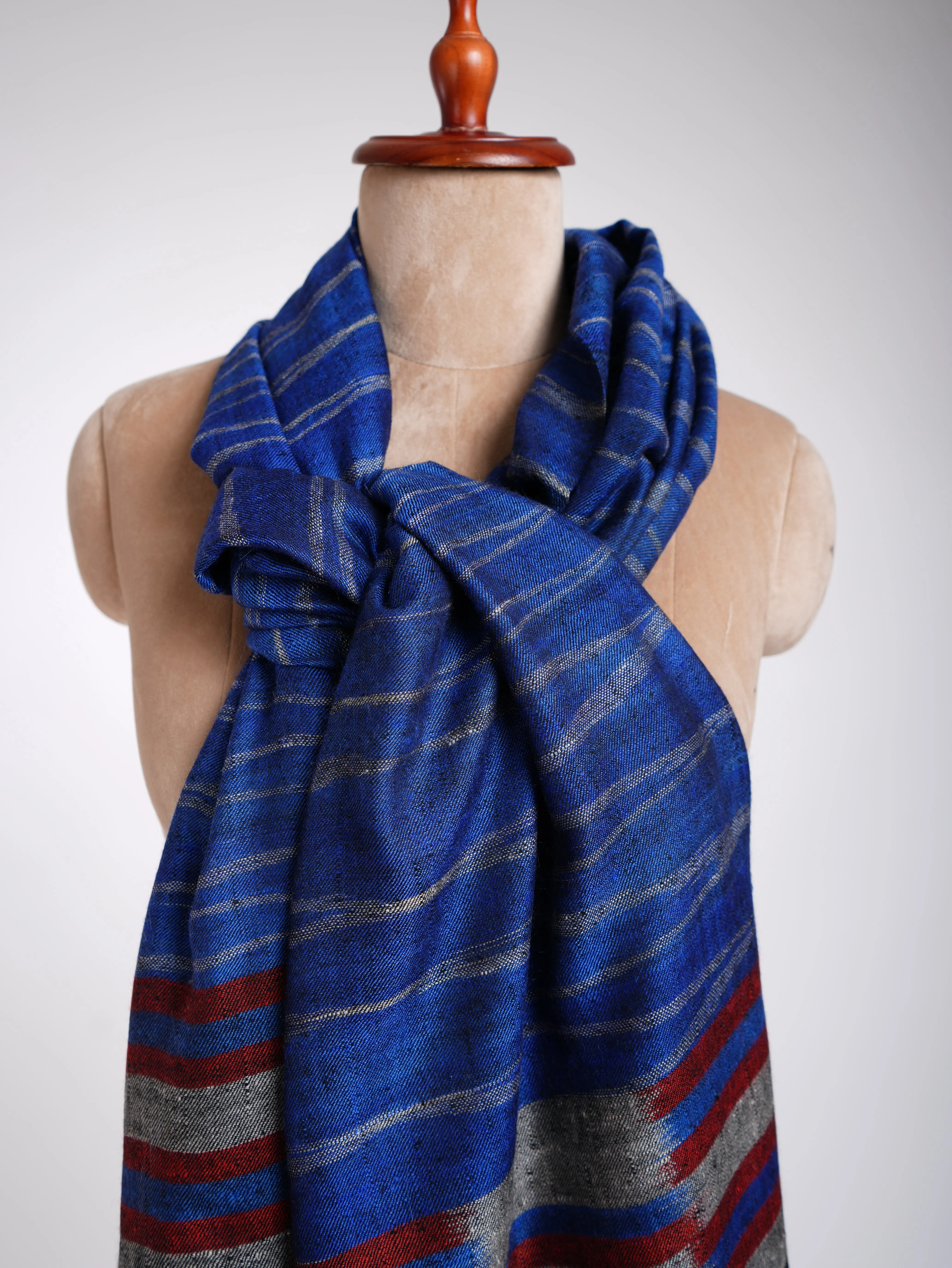 Blue Contemporary Pashmina Shawl