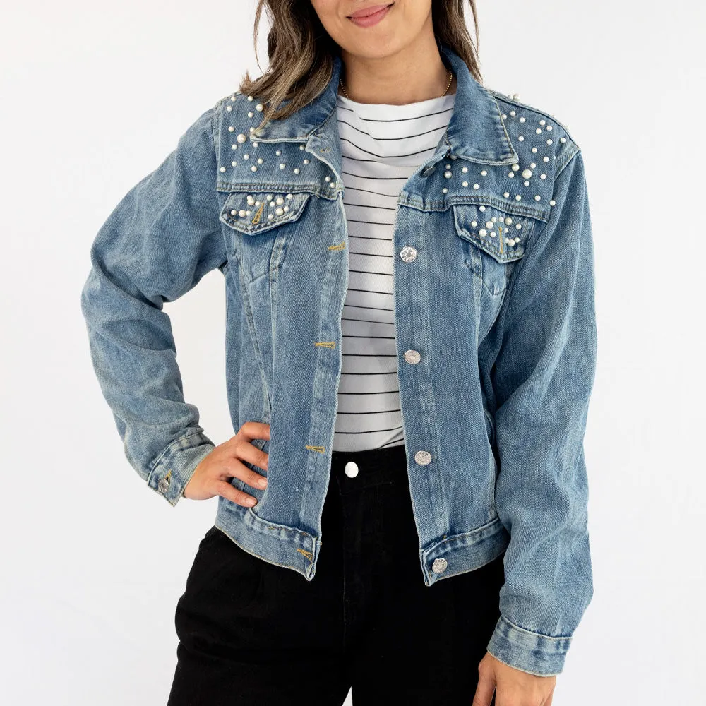 (Blue Pearl) Denim Jacket for Brides