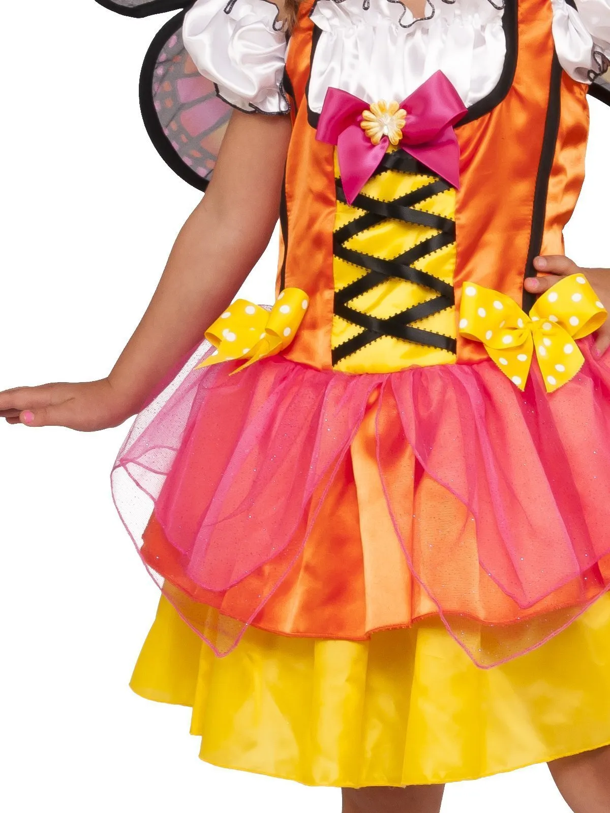 Butterfly Glittery Orange Costume for Kids