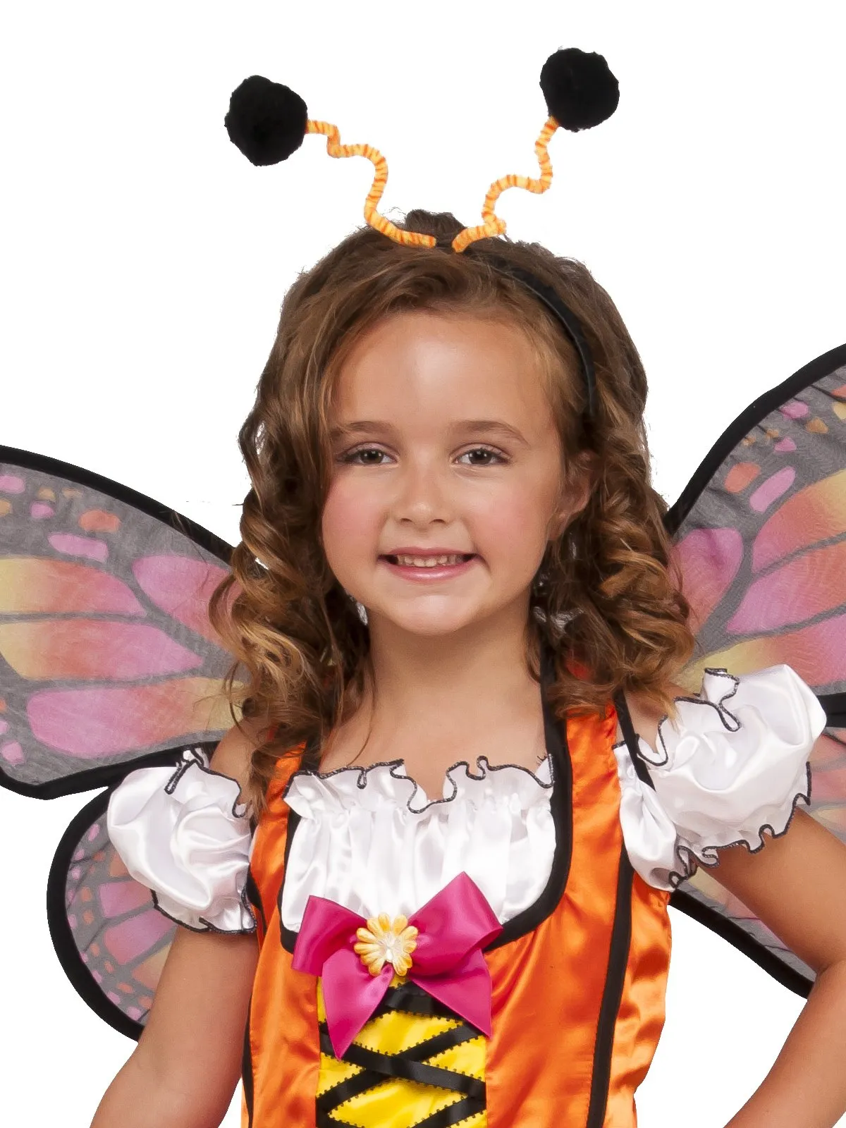 Butterfly Glittery Orange Costume for Kids