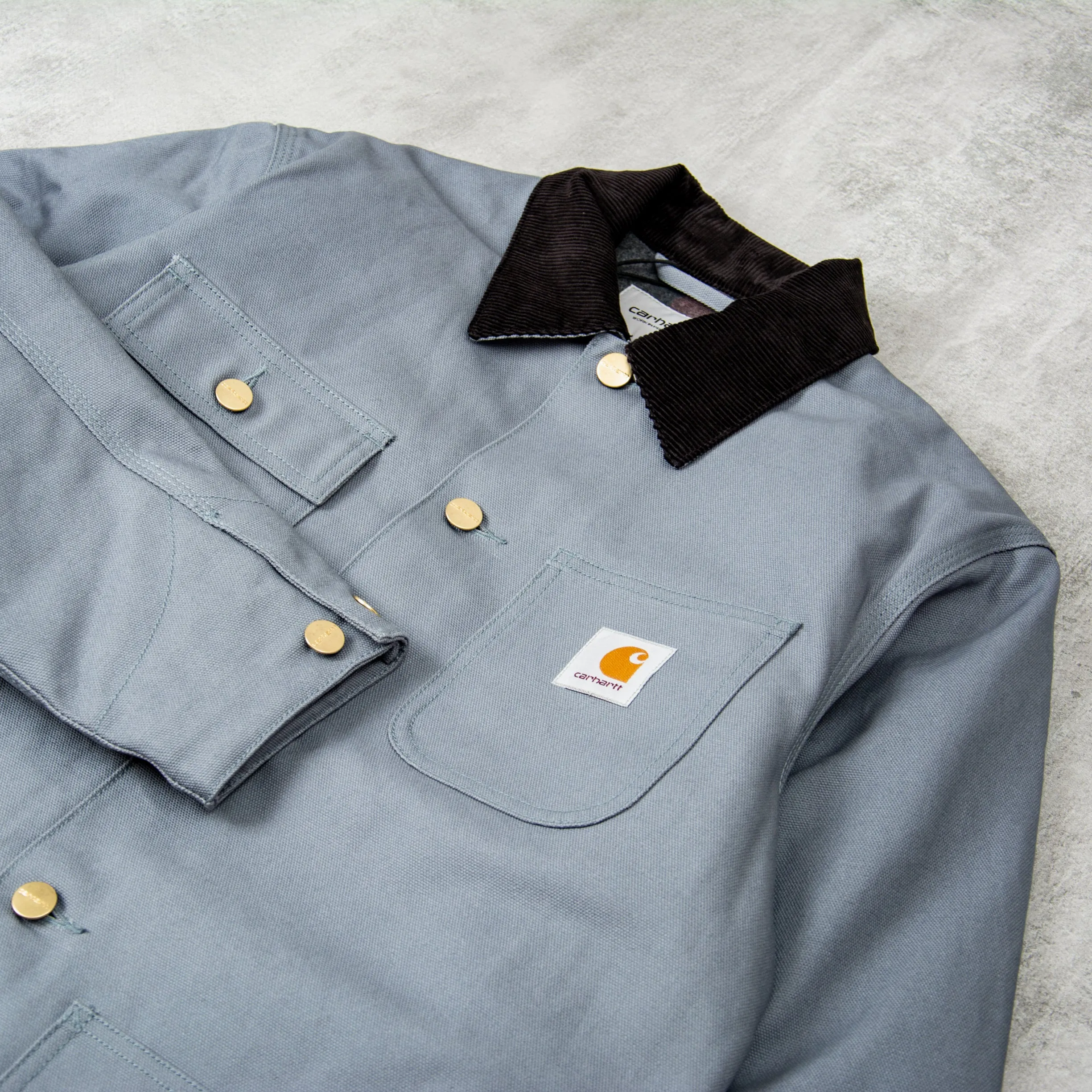 Carhartt WIP Michigan Lined Chore Coat - Dove Grey / Black Rigid