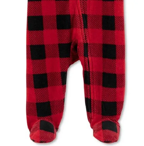 Carter's Girls' Casual Pants Plaid  Buffalo Plaid Ruffle-Trim Tunic & Velour Leggings Red Size 9 Months