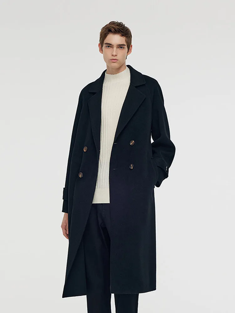 Cashmere And Wool Unisex Wrap Coat