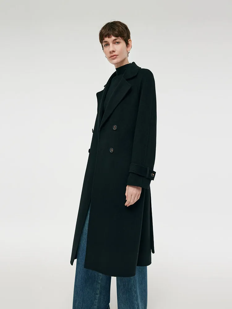 Cashmere And Wool Unisex Wrap Coat