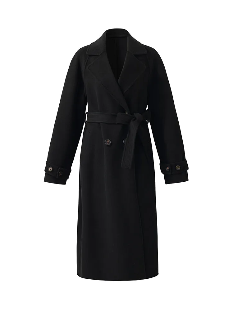 Cashmere And Wool Unisex Wrap Coat