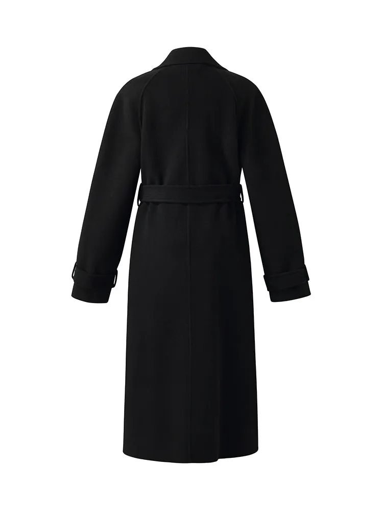 Cashmere And Wool Unisex Wrap Coat