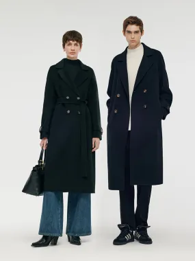 Cashmere And Wool Unisex Wrap Coat