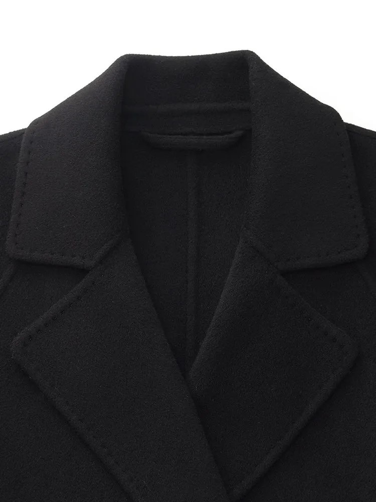 Cashmere And Wool Unisex Wrap Coat