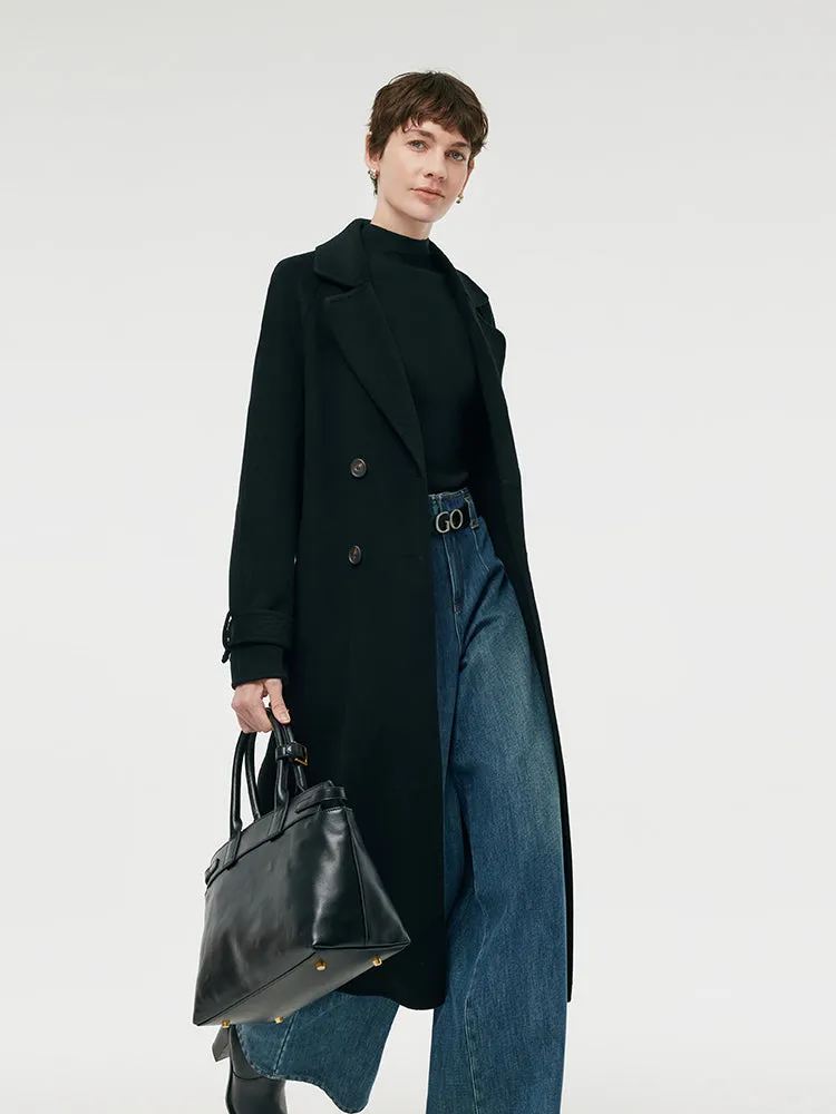 Cashmere And Wool Unisex Wrap Coat