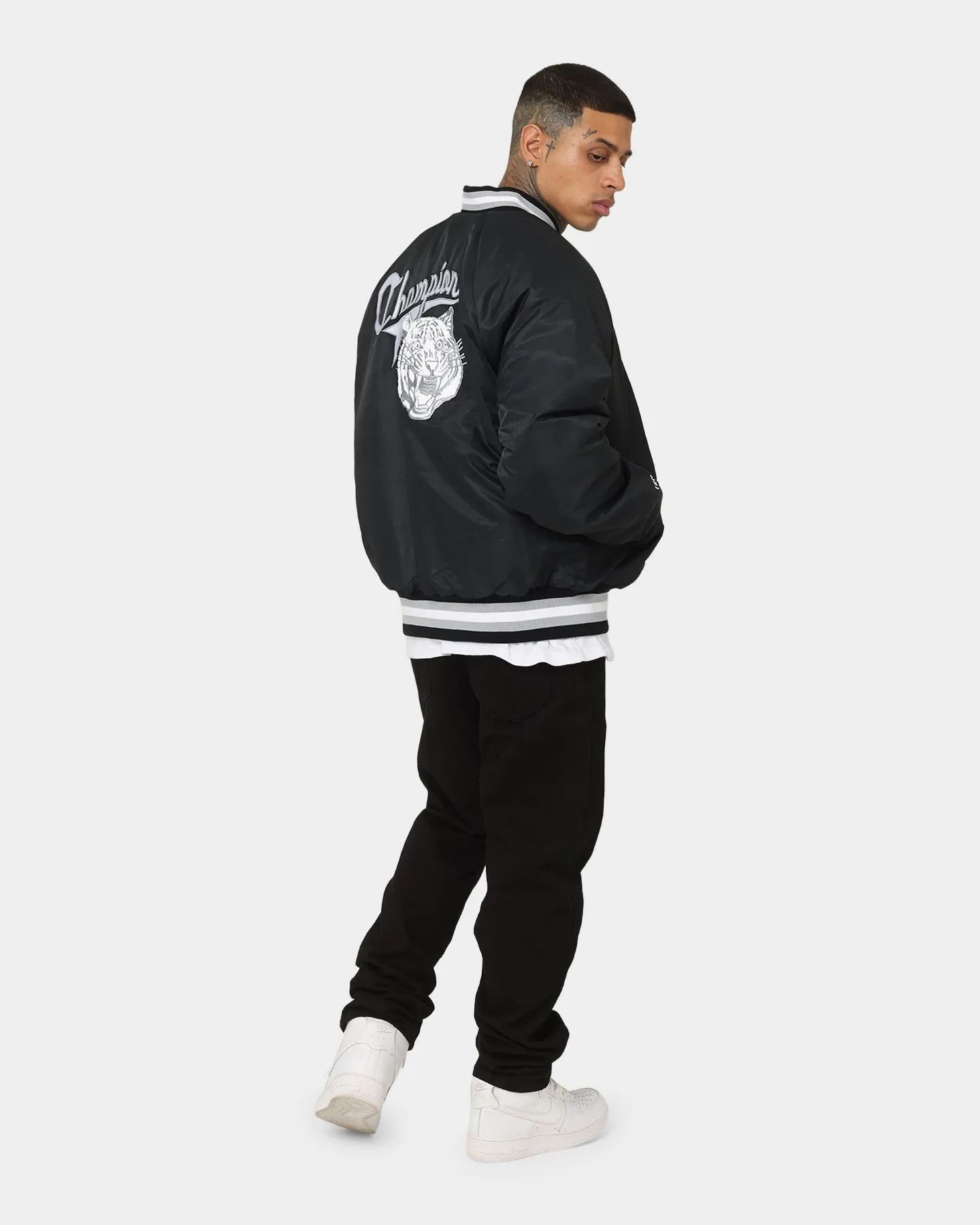 Champion LFS Letterman Jacket Black