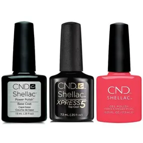 CND - Shellac Xpress5 Combo - Base, Top & Charm (0.25 oz)