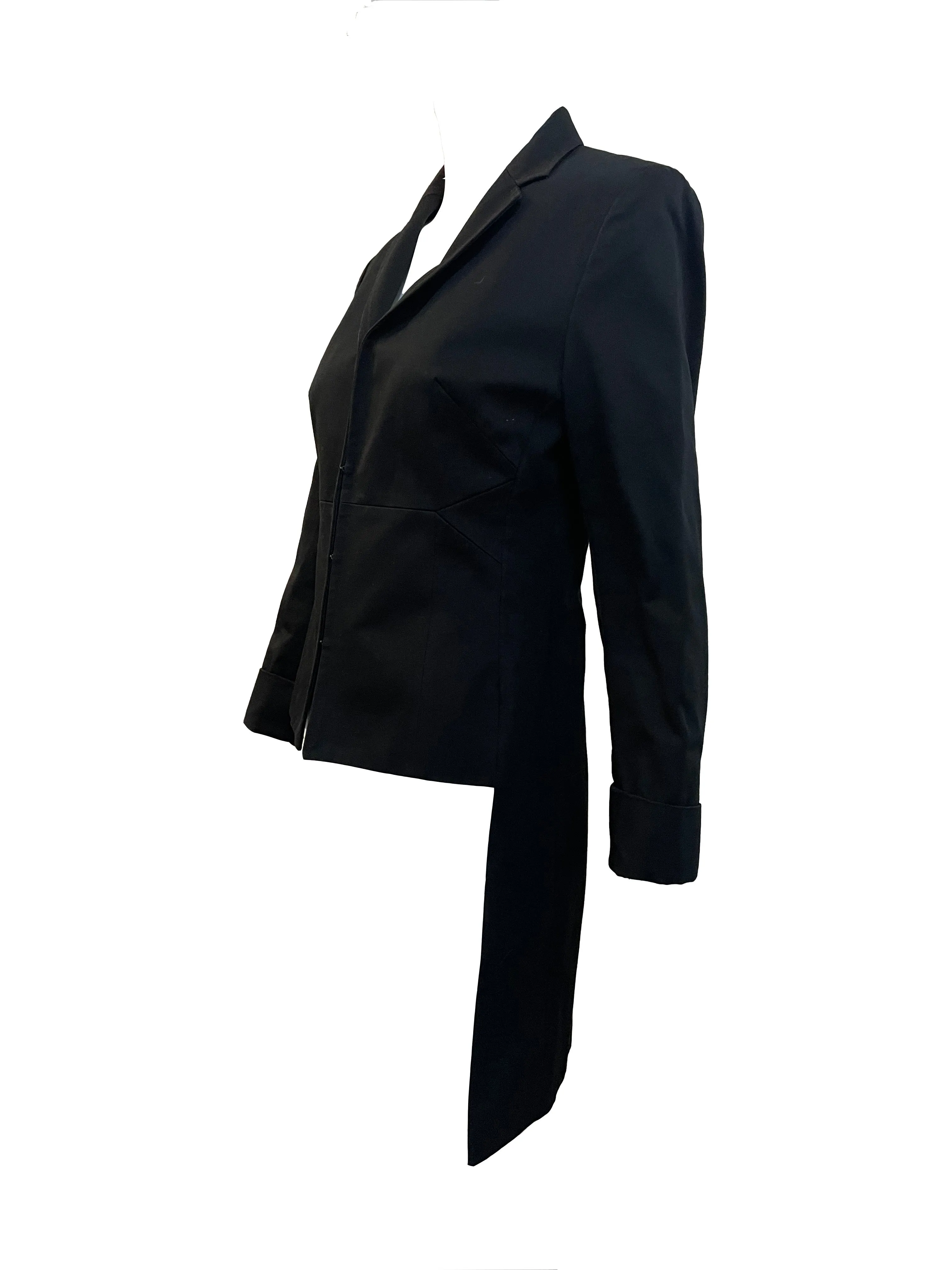 Costume National Early 2000s Black Modern  "Tailcoat"