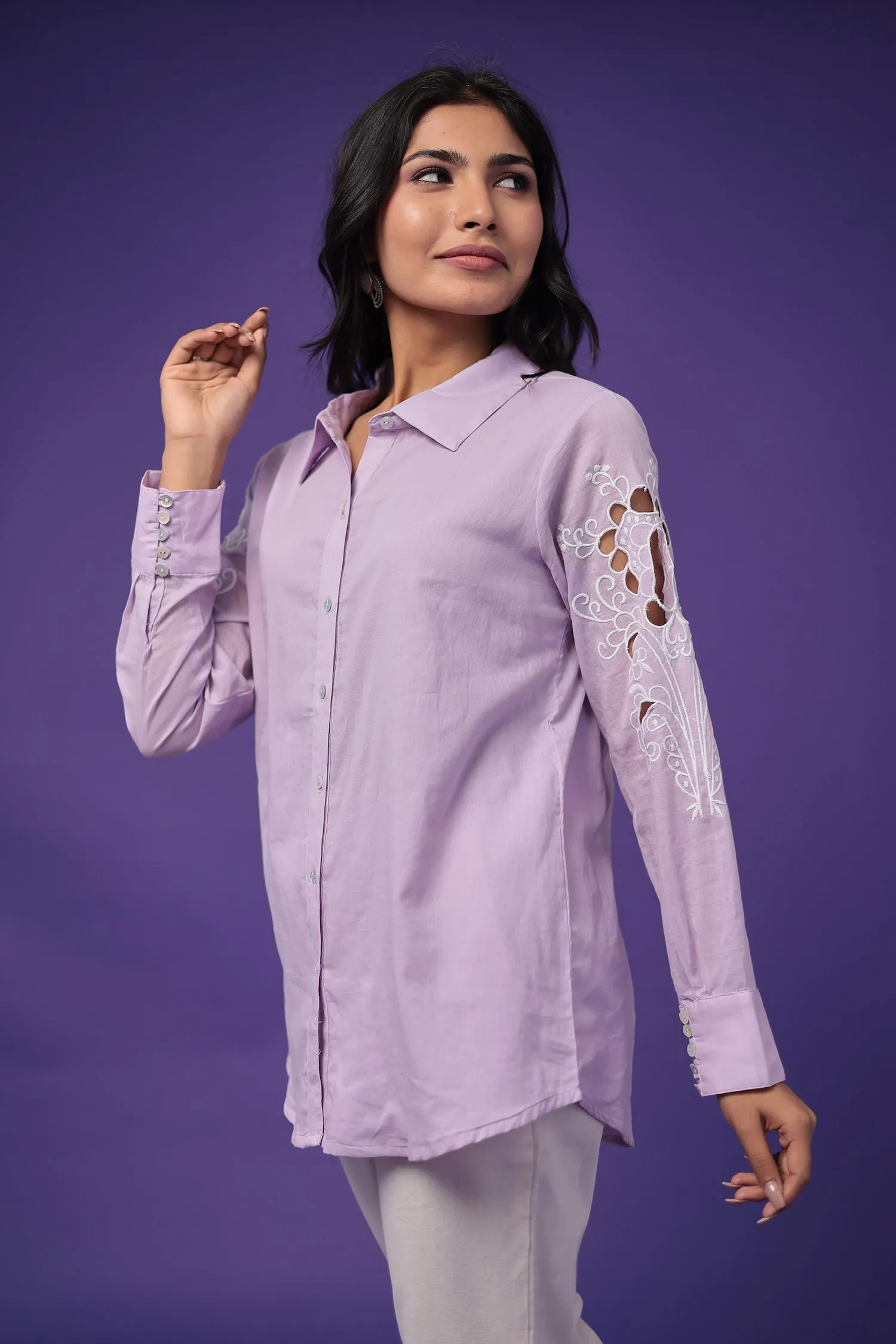 Cotton Tunic with Embroidered work