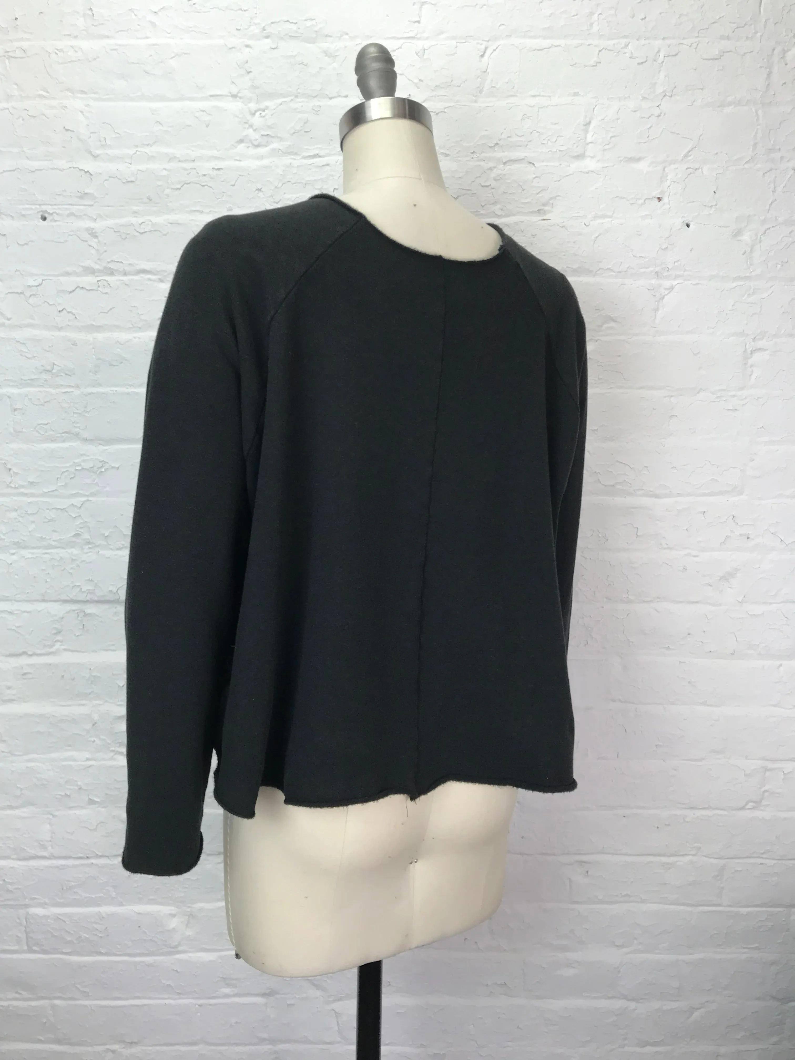 Cropped Fleece Raglan Sweatshirt in Fritillaria - Medium