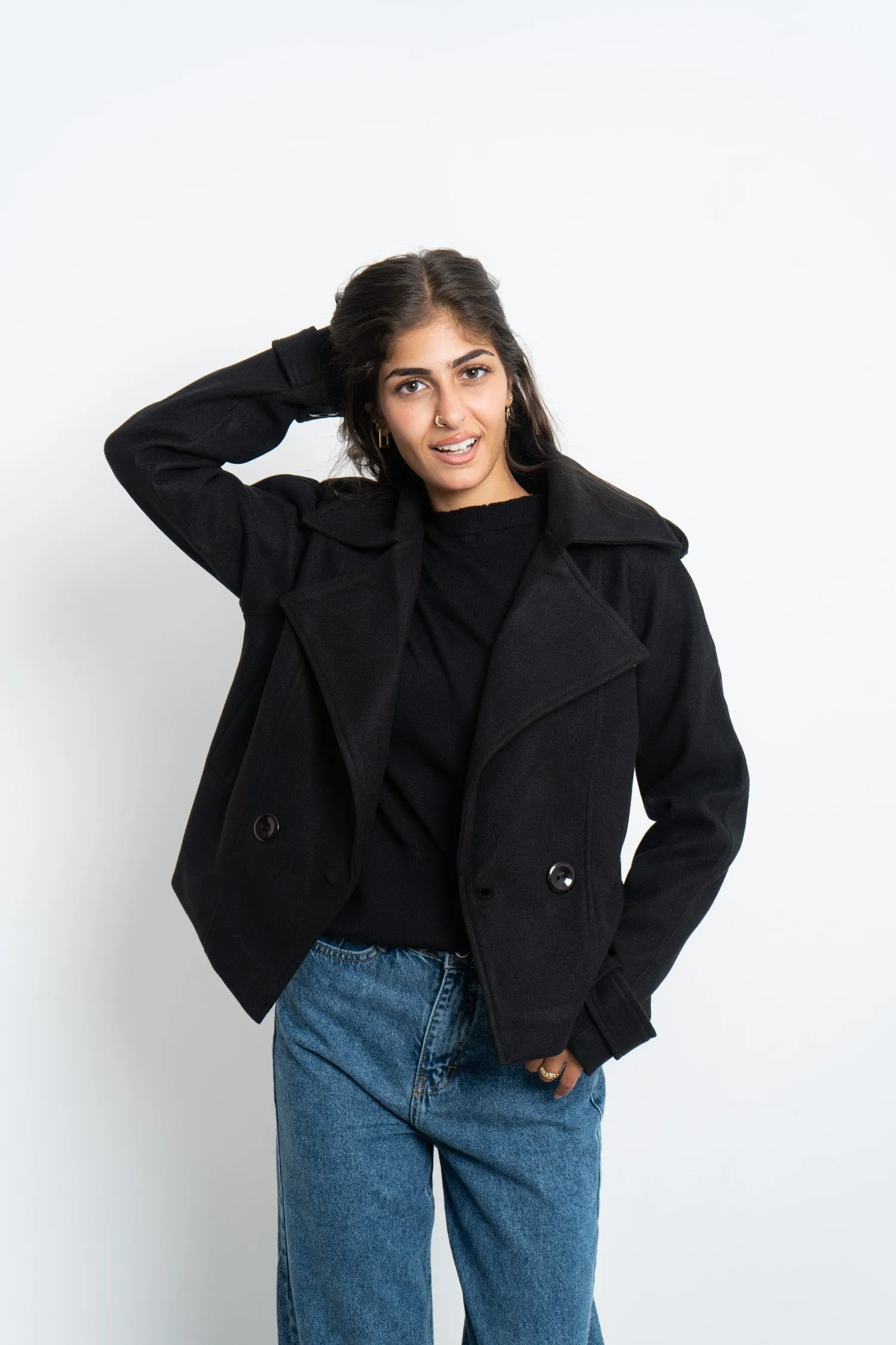 Cropped Wool Jacket - Mitcha Label