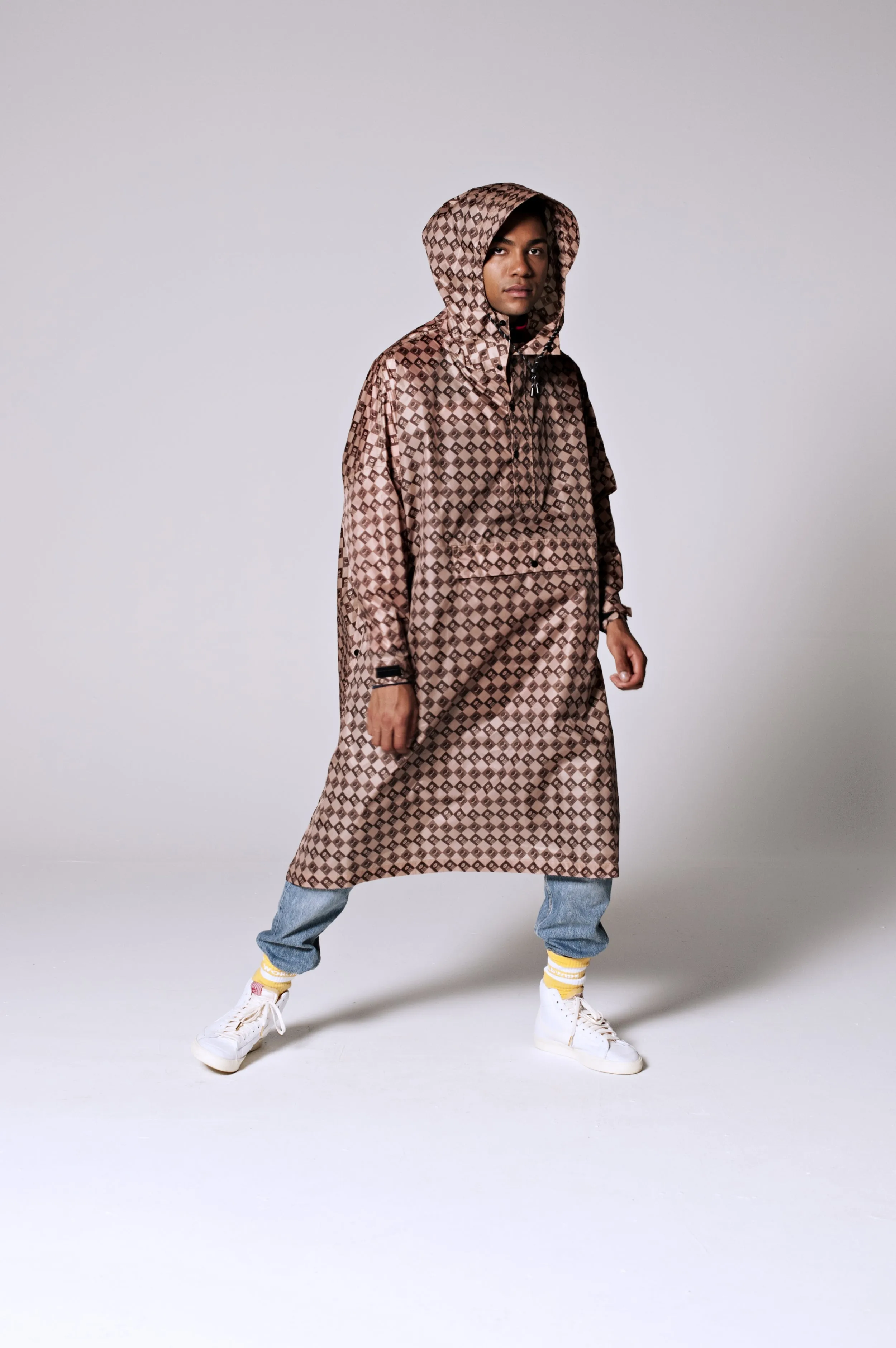 Damier Rain Poncho