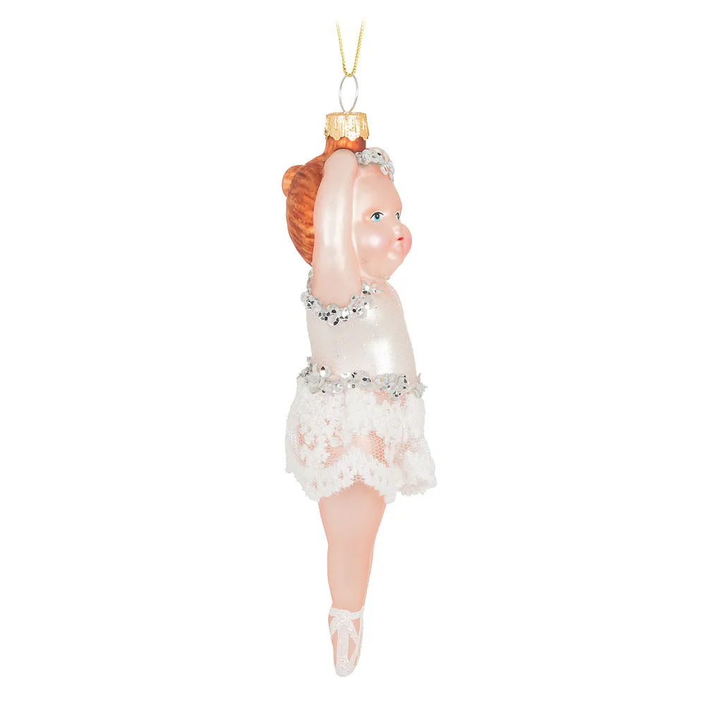 Dancing Girl Glass Ornament