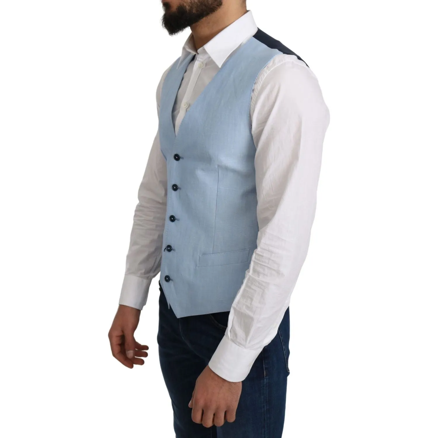 Dolce & Gabbana Elegant Azure Men's Formal Vest