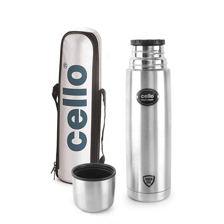 Easy Style Flask, Vacusteel Water Bottle with Thermal Jacket, 1000ml