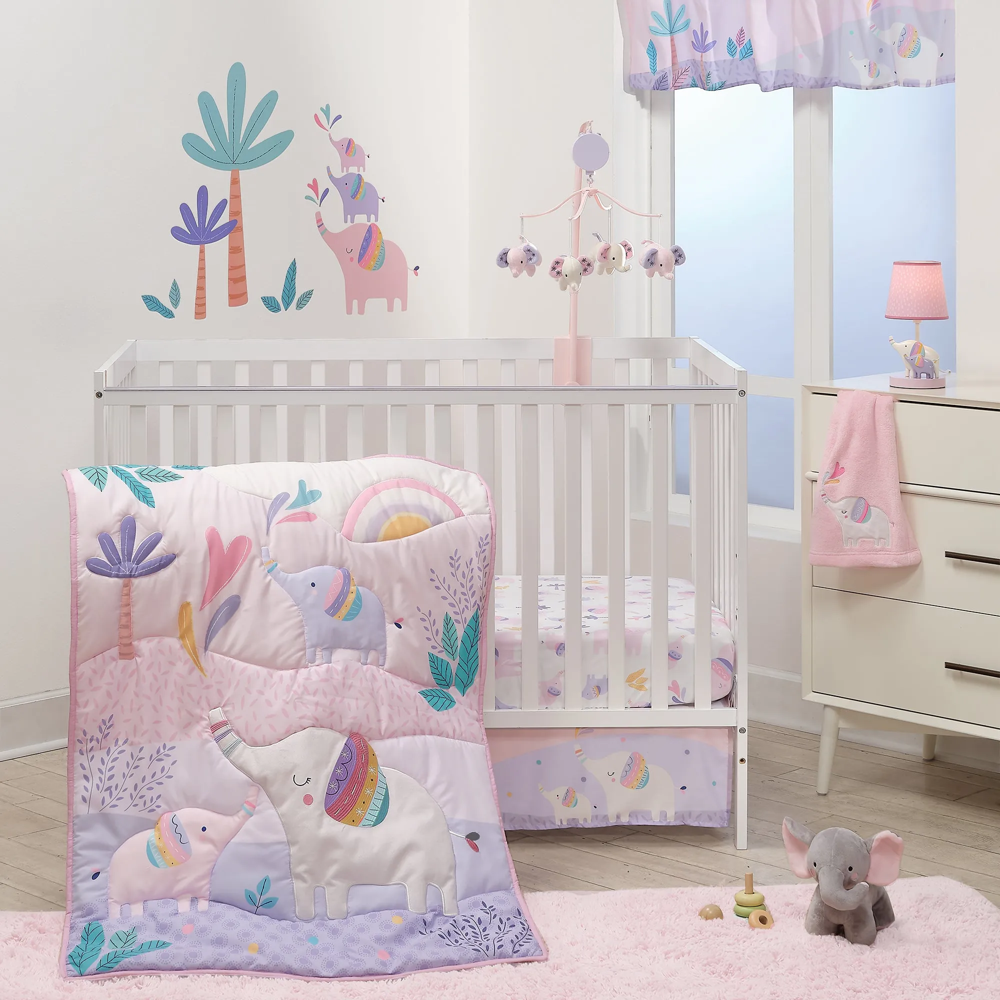 Elephant Dreams 3-Piece Crib Bedding Set