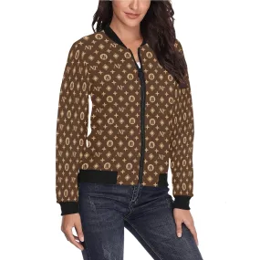 Fancy NT Brown Bomber Jacket for Women