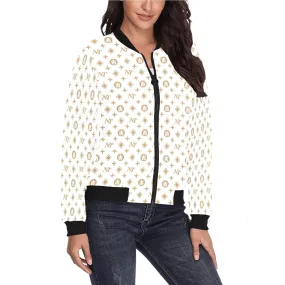 Fancy NT White Bomber Jacket for Women