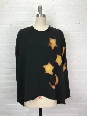 Fleece Raglan Sweatshirt in Moon and Stars - Medium