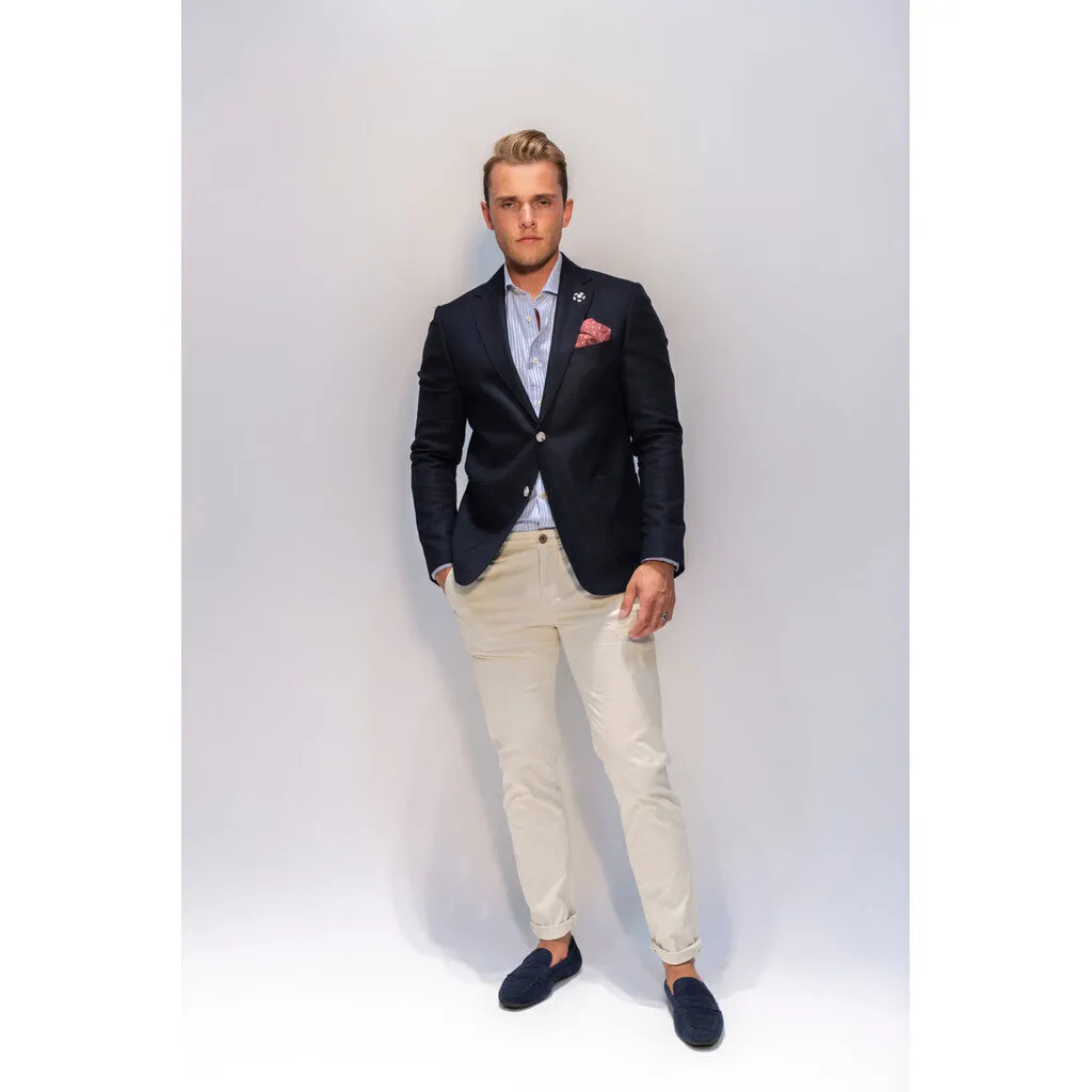 Fresco Structure Stretch Blazer - NAV Navy