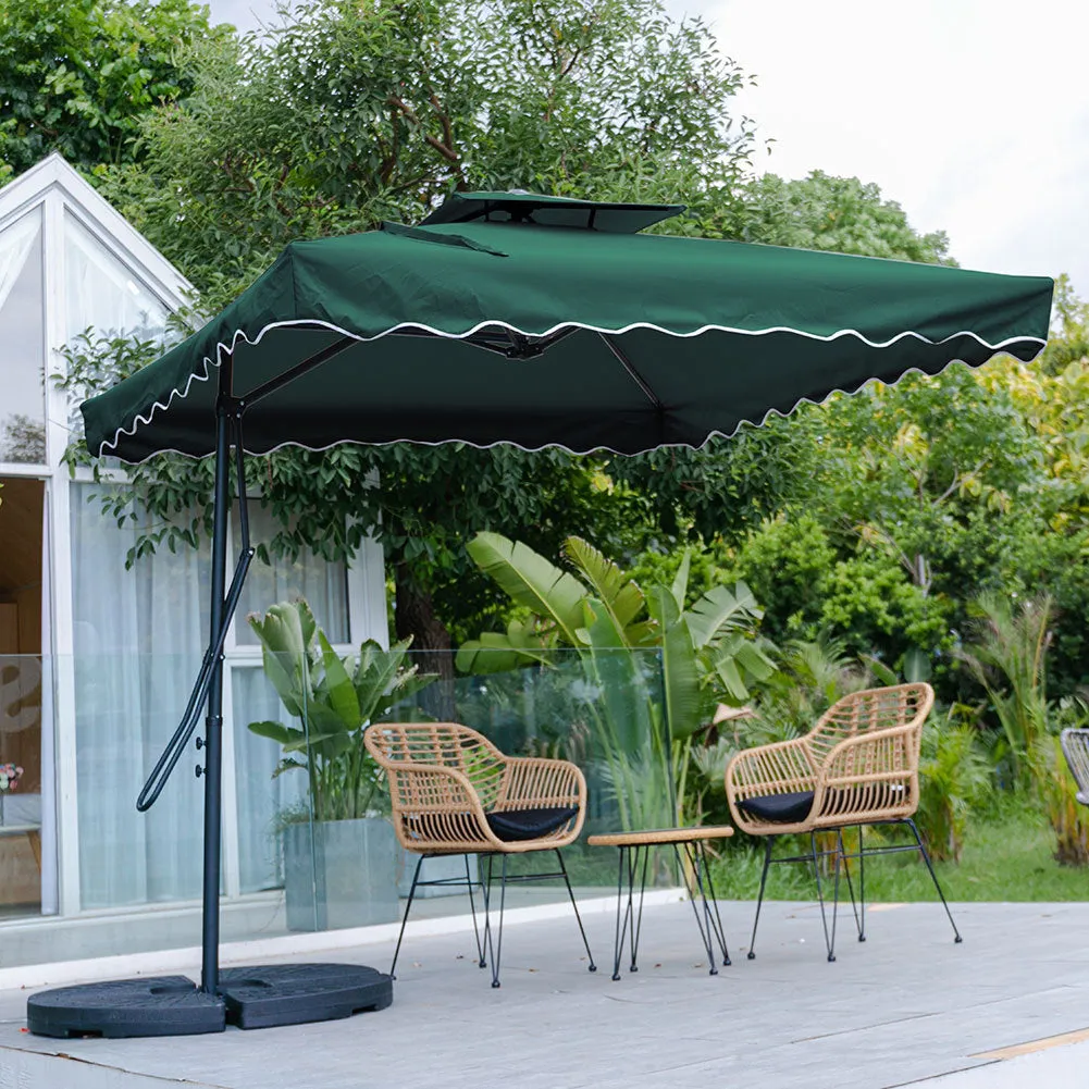 Green Square Parasol with Vent