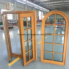 Grille Round-Top Casement Window Solid Pine Wood Larch Wood Window, Ultra-Large Full Divide Light Grille Windows - China Wooden Window, Wood Casement Window