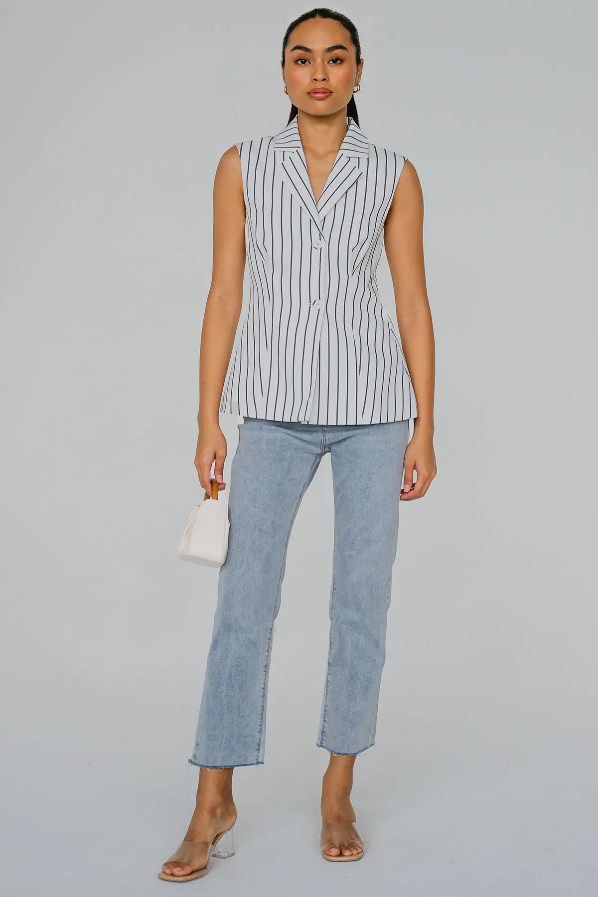 Harper Tailored Vest (Stripe)