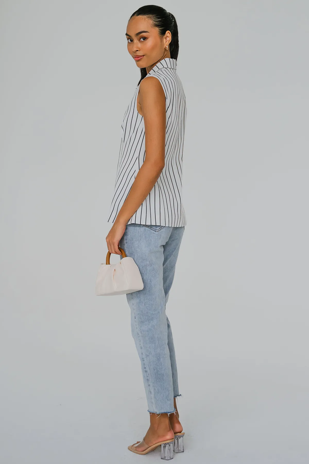 Harper Tailored Vest (Stripe)