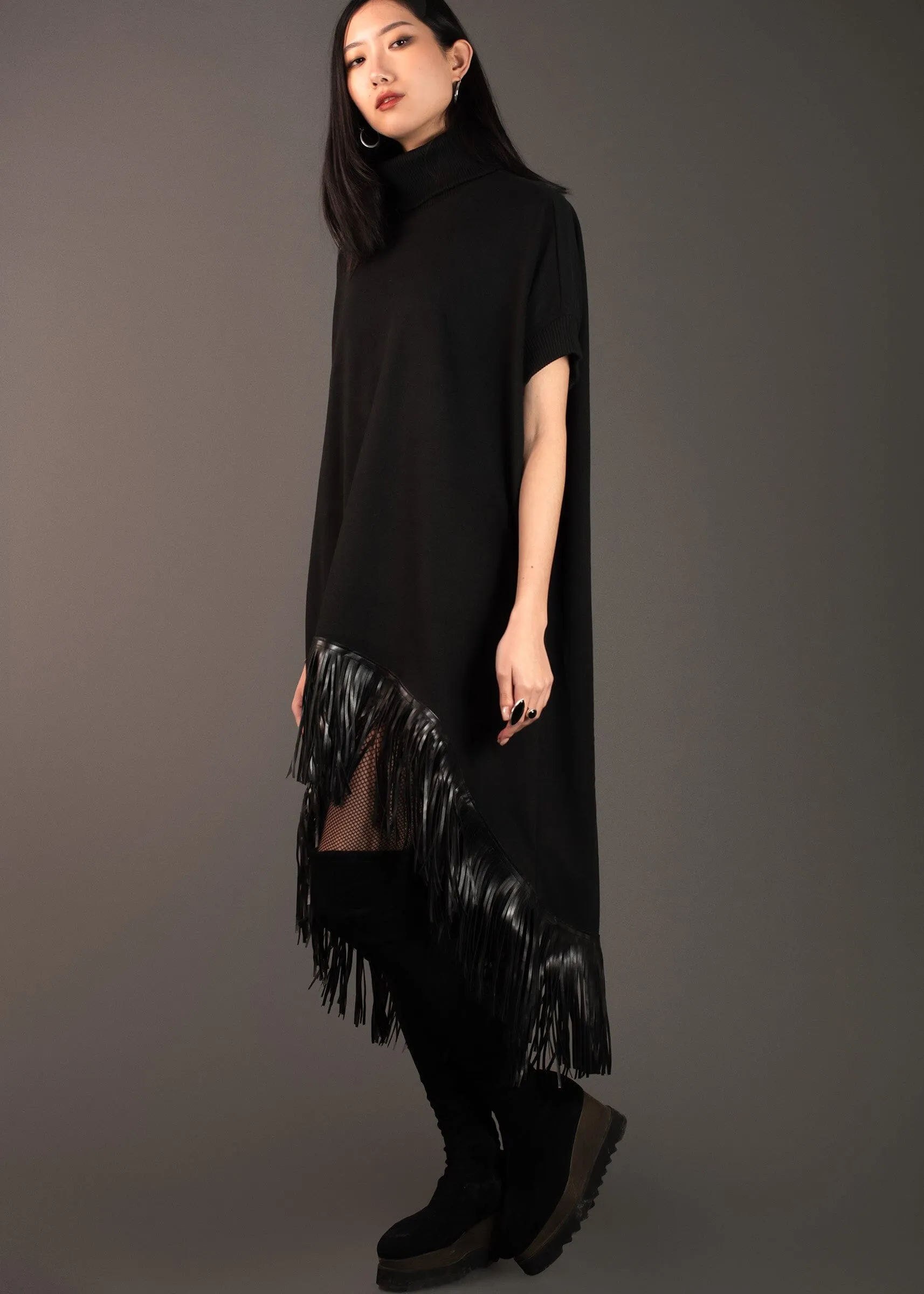 High Low Fringed Tunic